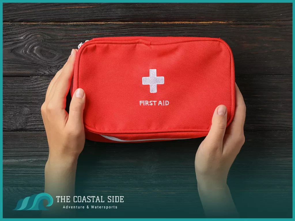 First aid kit used on road trips