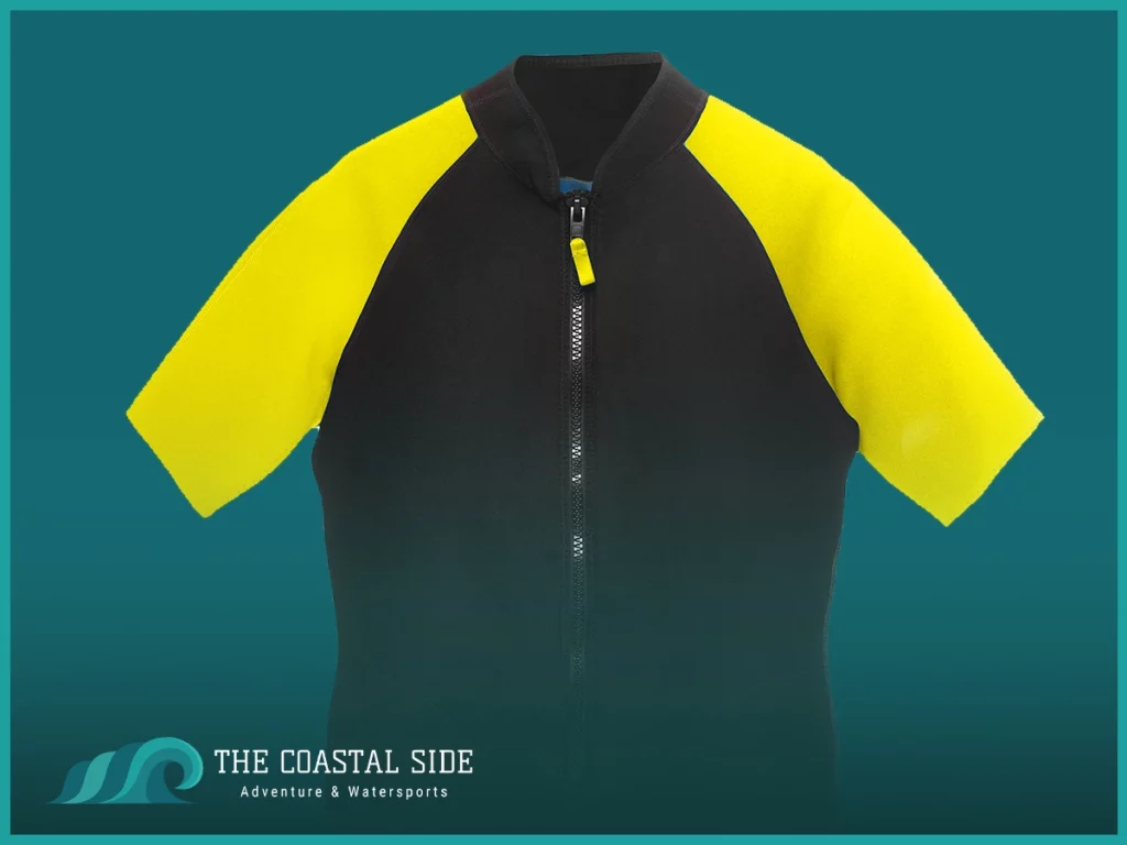 Black and yellow wetsuit jacket spring wetsuit