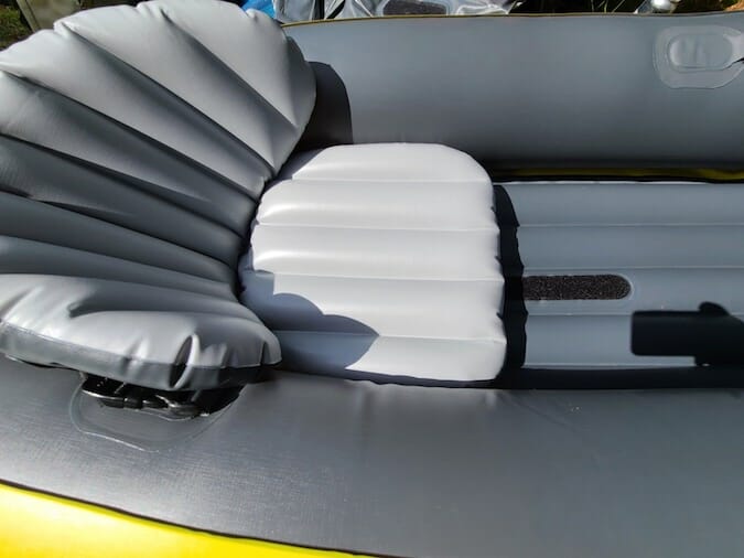 Inflatable kayak seats