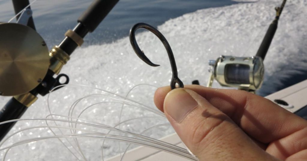 Tying a fishing hook