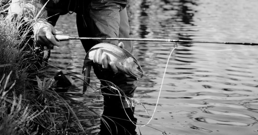 Man holding fish in hand